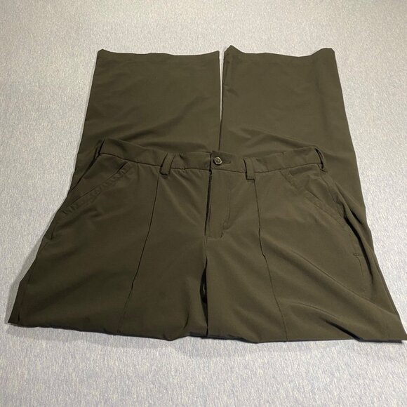 Duluth Trading Women's Black Pleated Flexellence Wide Leg Pants Size 14 - Picture 1 of 8